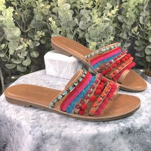 Massini Multicolor Embellished Sandals